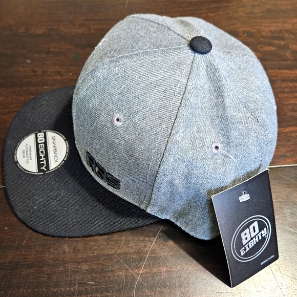 80 Eighty Gray Snapback Hat for men - Picture 3 of 10